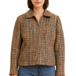Coldwater Creek Women's Multicolor Earthy Tweed Jacket